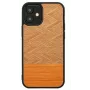 Dėklas Man and Wood iPhone 12 mini, silkės rašto arancia juoda