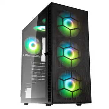 Kolink Observatory HF Plus Mesh ARGB Midi-Tower - juoda