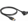 DeLOCK SuperSpeed USB 5 Gbps kabelis USB Type-A kištukas į lizdą 1 m juodas