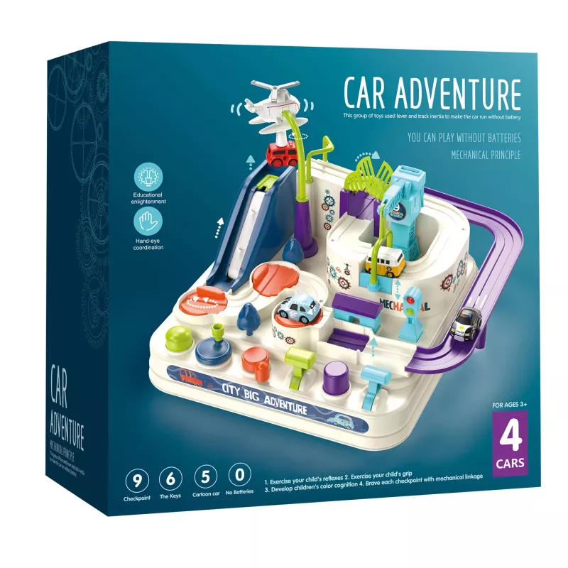 Lenktynių trasos rinkinys Extralink TOYS — išmanieji automobiliukai su moduliniais bėgiais