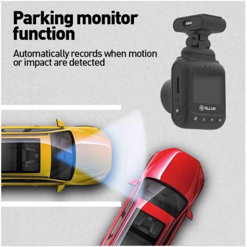 Vaizdo registratorius Tellur Dash Patrol DC1 FullHD 1080P juodas