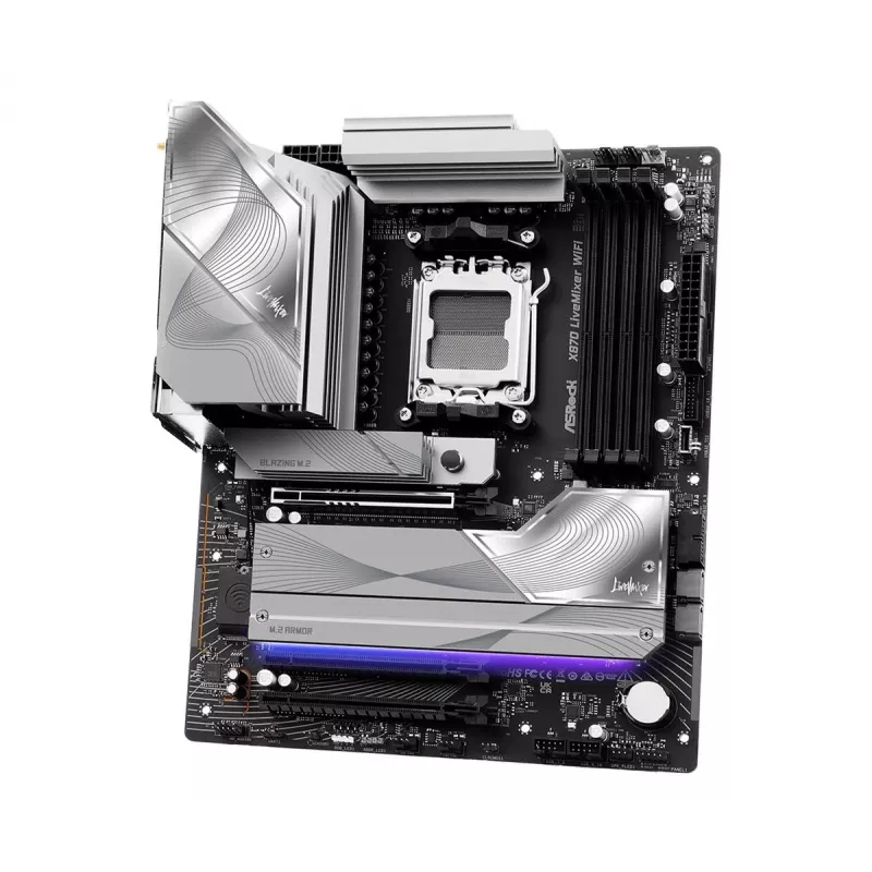 Pagrindinė plokštė ASRock X870 LiveMixer WiFi (Socket AM5, ATX, DDR5, 4 lizdai, X870LIVEMIXERWIFI)
