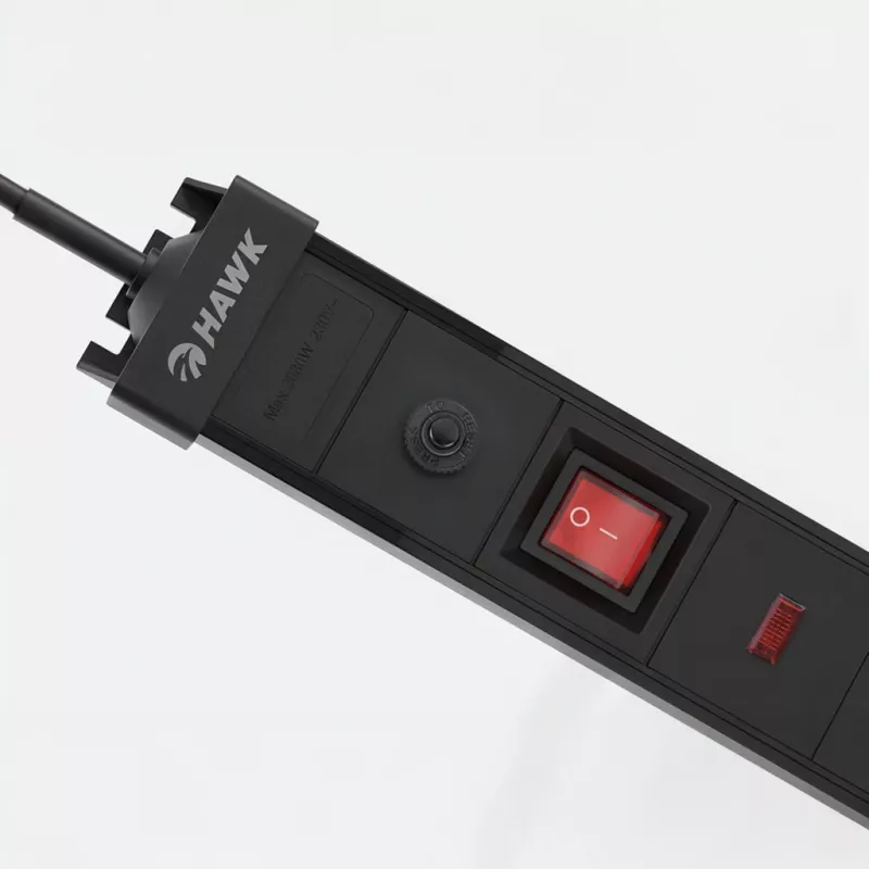 Apsauginis įtampos filtras Hawk HWPS801BK 1,5 m maitinimo laidas