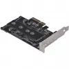 Silverstone SST-ECM27 M.2/SATA adapterio kortelė, PCIe 4.0, 1x M-Key, 2x SATA 6G - Low Profile