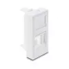 DELOCK Snap-in H modulio dangtelis Keystone lizdui 1 prievadas 22,5×45 mm ABS baltas
