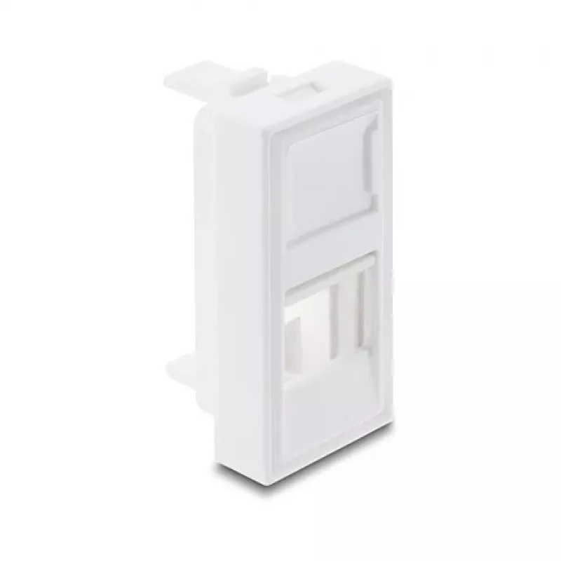 DELOCK Snap-in H modulio dangtelis Keystone lizdui 1 prievadas 22,5×45 mm ABS baltas