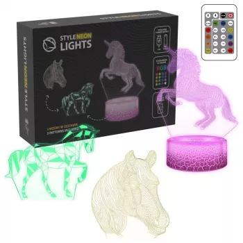 Manta SNL116RGB LED RGB 3D dekoratyvinė lempa su arkliais