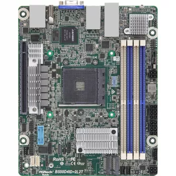 ASRock B550D4ID-2L2T pagrindinė plokštė AMD B550 lizdas AM4 mini ITX