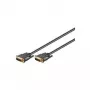 Wentronic Goobay DVI-I FullHD kabelis Dual Link, juodas, 3 m - DVI-I kištukas Dual-Link (24+5 kontaktai) > DVI-I kištukas Dual-Link (24+5 kontaktai) (69210)