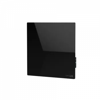 AENO Premium Eco Smart Quadro sieninis šildytuvas, 500W, 50x50 cm, grūdintas stiklas, infraraudonasis+konvekcinis šildymas, LED ekranas, juodas