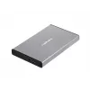 Išorinis HDD/SSD dėklas NATEC Rhino GO — 2,5 colio SATA, 9,5 mm, USB 3.0, aliuminis, pilkas, iki 4 TB
