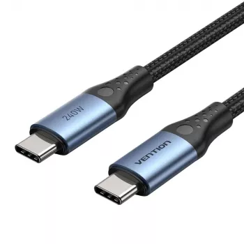 Vention USB 2.0 5A 240W 1.5m JUODAS USB-C į USB-C laidas