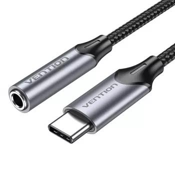 Garso adapteris Vention BGMHF USB-C į 3,5 mm lizdą, 1 m laidas, pilka
