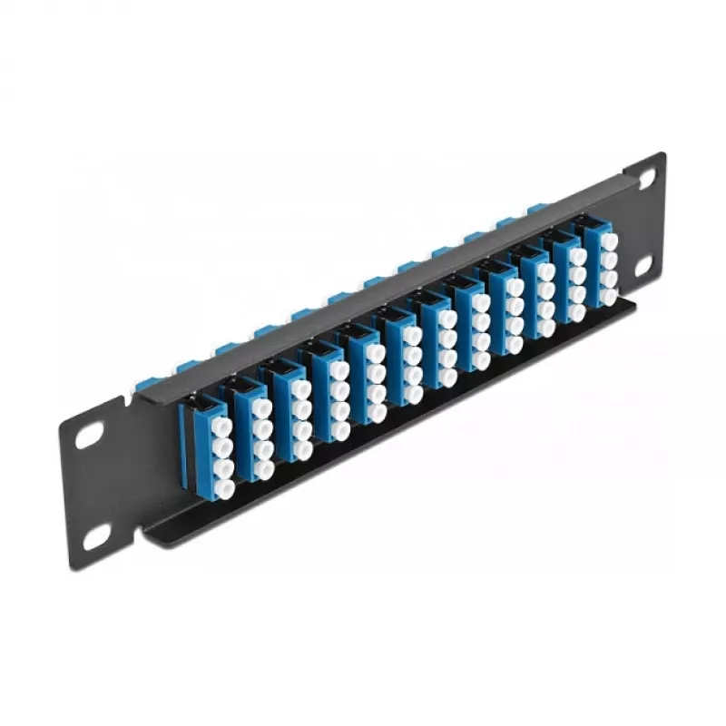 Patch Panel 1U DeLOCK 66776 – 12 portų LC Quad šviesolaidžio skydelis
