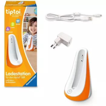 Įkrovimo stotelė tiptoi Ravensburger 00111 rašikliui, oranžinė-balta