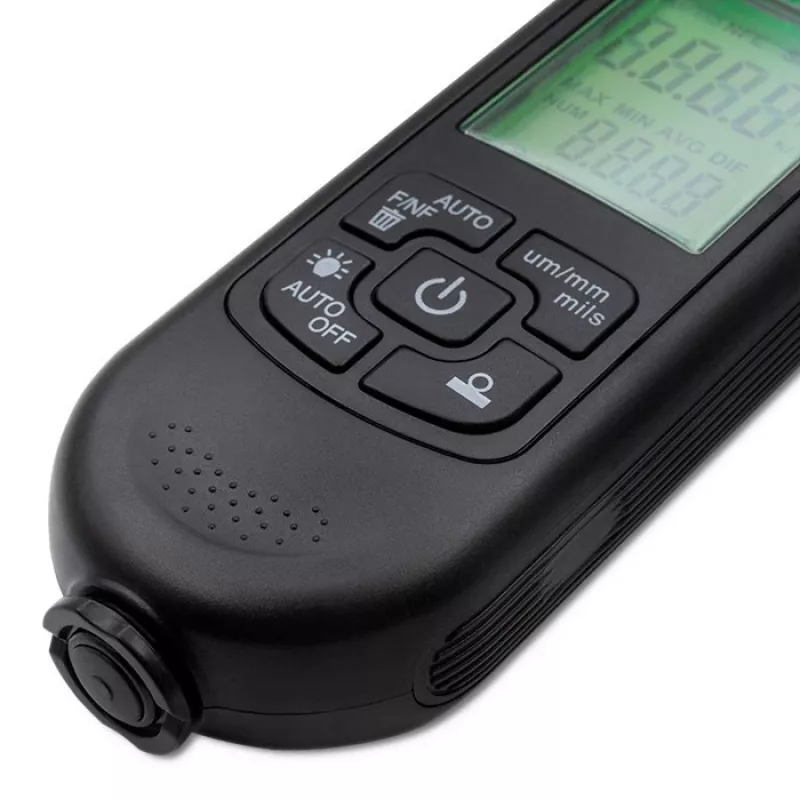 Qoltec dažų storio matuoklis su LCD ekranu | 0–2000 µm