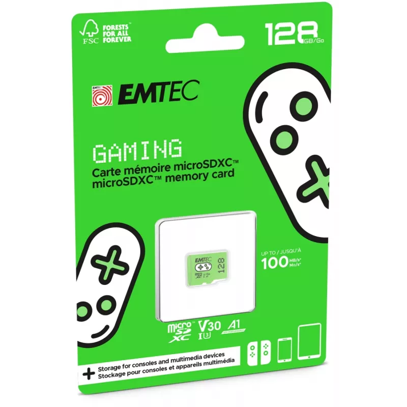 Atminties kortelė Emtec 128GB MicroSDXC UHS-I ECMSDM128GXCU3G