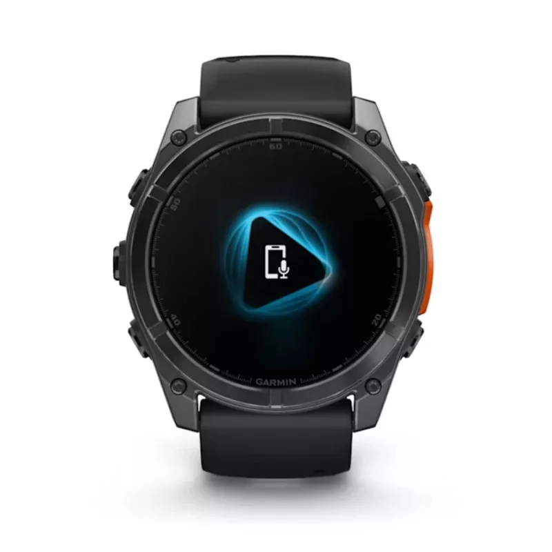 Išmanusis laikrodis GARMIN Fenix 8 – titano korpusas 51 mm, AMOLED 1,4 colio, GPS, 32 GB, 10 ATM, silikoninis dirželis