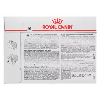 Šlapias kačių ėdalas Royal Canin Gastrointestinal Moderate Calorie 12 x 85 g pakeliai, suaugusioms katėms, mėsos skonis, 82,2% drėgmės
