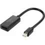 Renkforce Mini-DisplayPort adapterio kabelis – HDMI-A lizdas, 0,55 m, juodas, RF-5947252, auksuoti kištuko kontaktai