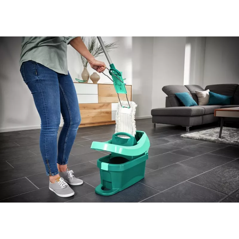 Leifheit Profi XL cotton plus plokščias šluotražis – 420 mm, medvilnė/pluoštas, aliumininis kotas
