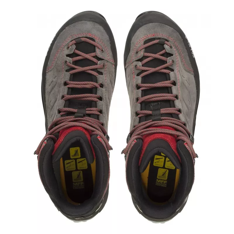 Salewa MTN Trainer Mid GTX vyriški batai, anglies, pilkos, raudonos spalvos
