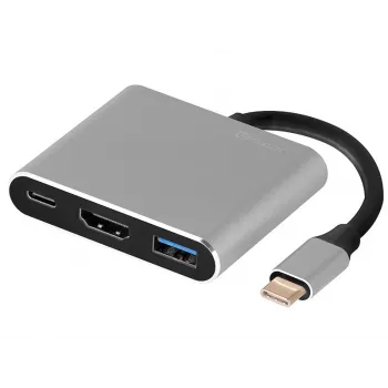 Adapteris TRACER A-1, USB-C į HDMI 4K, USB 3.0, PD 100W