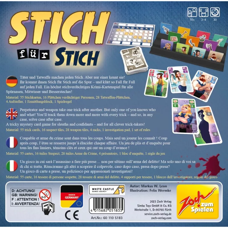 Stich for Stich, Kortų žaidimas