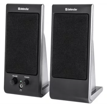 Garsiakalbiai staliniai DEFENDER SPK-170 2.0, 4 W RMS, laidiniai USB 5 V, 3,5 mm, juodi