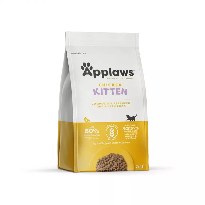 Sausas kačių ėdalas Applaws Kitten Chicken 2 kg – jaunikliams, vištiena, be grūdų