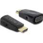 DELOCK HDMI į VGA adapteris su 3,5 mm garsu ir USB maitinimo kabeliu 61082