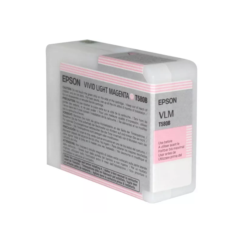 Epson Singlepack Vivid Light Magenta T580B00, ryškiai šviesiai purpurinis, pigmentinis rašalas, 80 ml, 1 vnt.