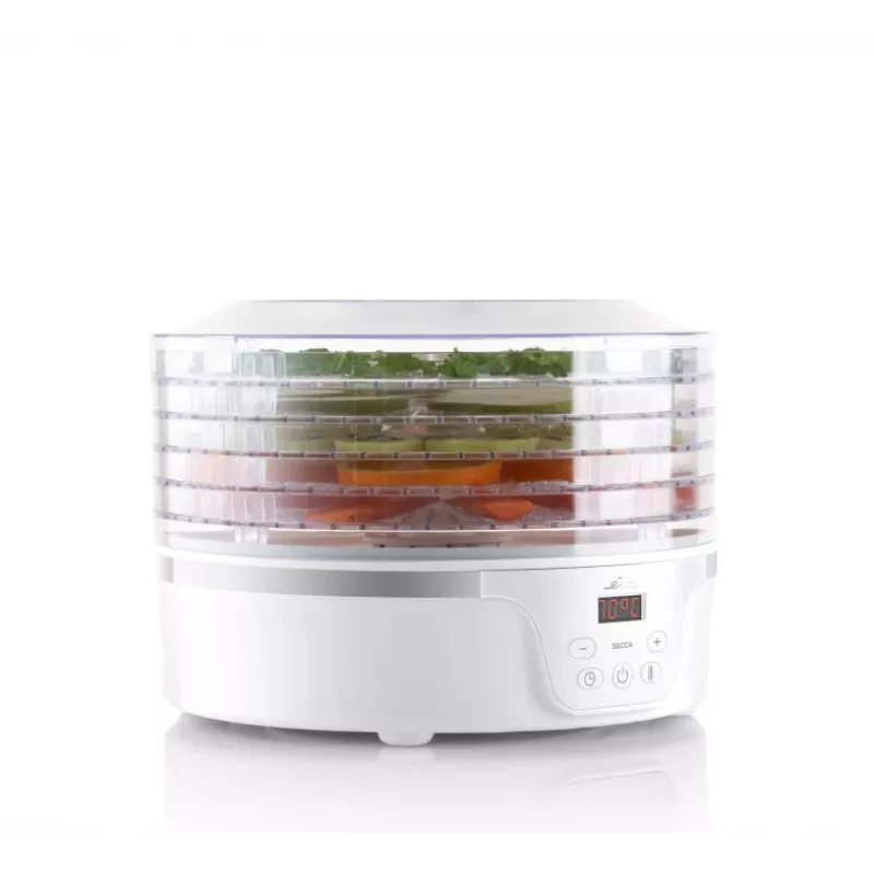 Džiovintuvas maistui ETA Secca skaidrus baltas 380 W, LED ekranas, 24 h laikmatis, 300×300×220 mm