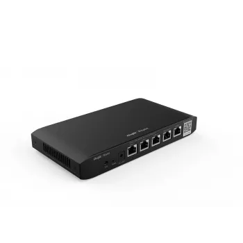 Belaidis maršrutizatorius RUIJIE RG-EG105G-V3, dual band Wi‑Fi 5, 2 branduoliai, 128 MB RAM, 32 MB flash, 4 LAN + 2 WAN Gigabit prievadai, juodas