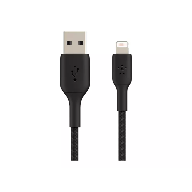 Pintas USB-A į Lightning kabelis 15 cm juodas