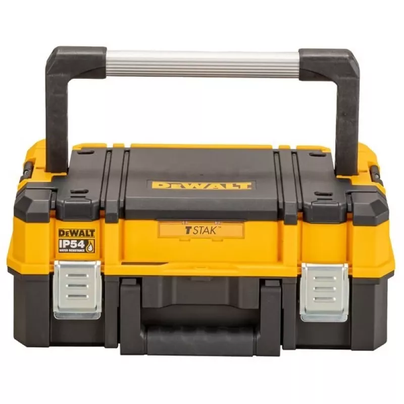 Dėklas įrankiams DeWalt DWST83344-1, vandeniui atsparus, geltonas, 440×183×332 mm, 2 rankenos, užrakinamas