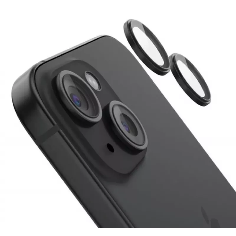 Belkin OVA179HQBK grūdinto stiklo kameros lęšio apsauga, skirta iPhone 15 ir iPhone 15 Plus – 2 vnt. pakuotė