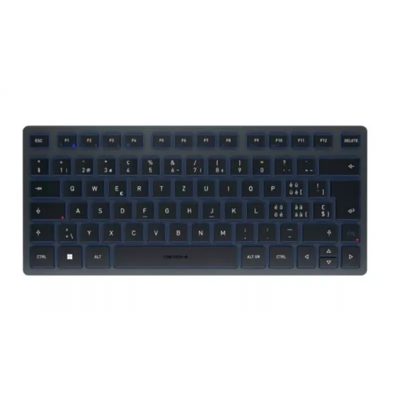 Belaidė klaviatūra Bluetooth CHERRY KW 7100 MINI BT QWERTZ Šveicariška mėlyna