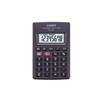 CASIO HL-4A-B kišeninis 8 skaitmenų skaičiuotuvas 56x87mm juodas