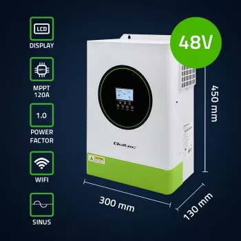 Hibridinis saulės inverteris nepriklausomam tinklui 6200W | 120A