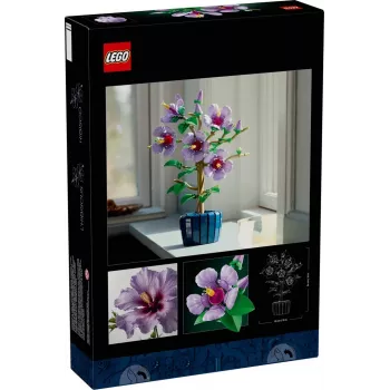 LEGO gėlių rinkinys Hibiscus Flower 10372 – 660 dalių, demonstracinis modelis, 250×360×130 mm