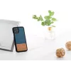 Dėklas iš medžio ir polikarbonato iPhone 11 Pro – džinsinis juodas