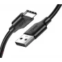 USB-A į USB-C laidas UGREEN US287, 0,25 m, 3 A, 480 Mbps, juodas