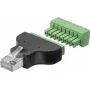 Goobay 76736 Kabelio sąsajos / lyties adapteris su gnybtų bloku 8 kontaktų RJ-45 juodas (76736)