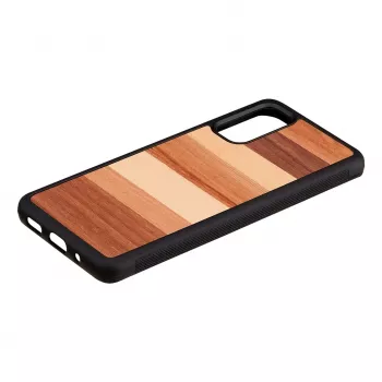 Dėklas Samsung Galaxy S20 man and wood juodas – medinis apsauginis užvalkalas
