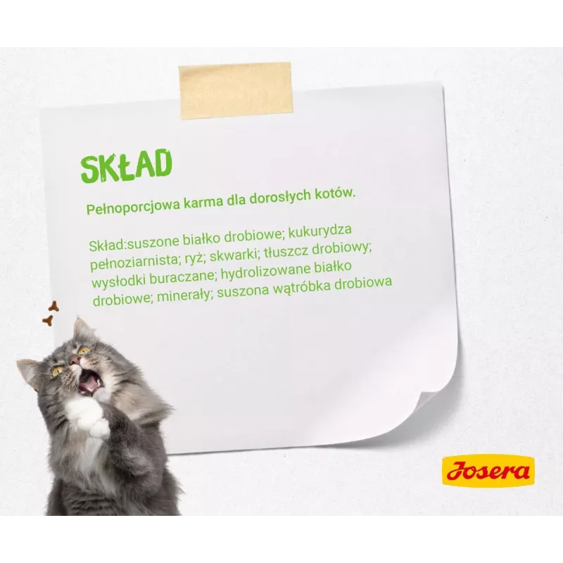 Sausas kačių ėdalas JOSERA SensiCat 10 kg – vištiena, 33% baltymų, 18% riebalų, suaugusioms katėms su jautriu skrandžiu