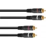 Audio kabelis RCA (Cinch) Omnitronic 2x2, 0,6 m, 30209354