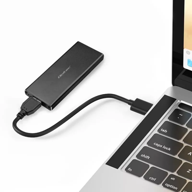 QOLTEC 51854 išorinis M.2 SATA SSD korpusas USB 3.0 be įrankių