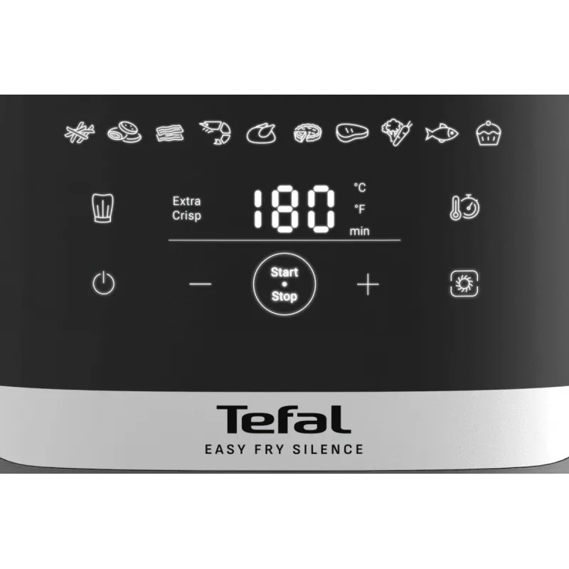 Tefal Easy Fry Silence EY551HE0 oro gruzdintuvė 5 L juoda, pilka, nerūdijantis plienas