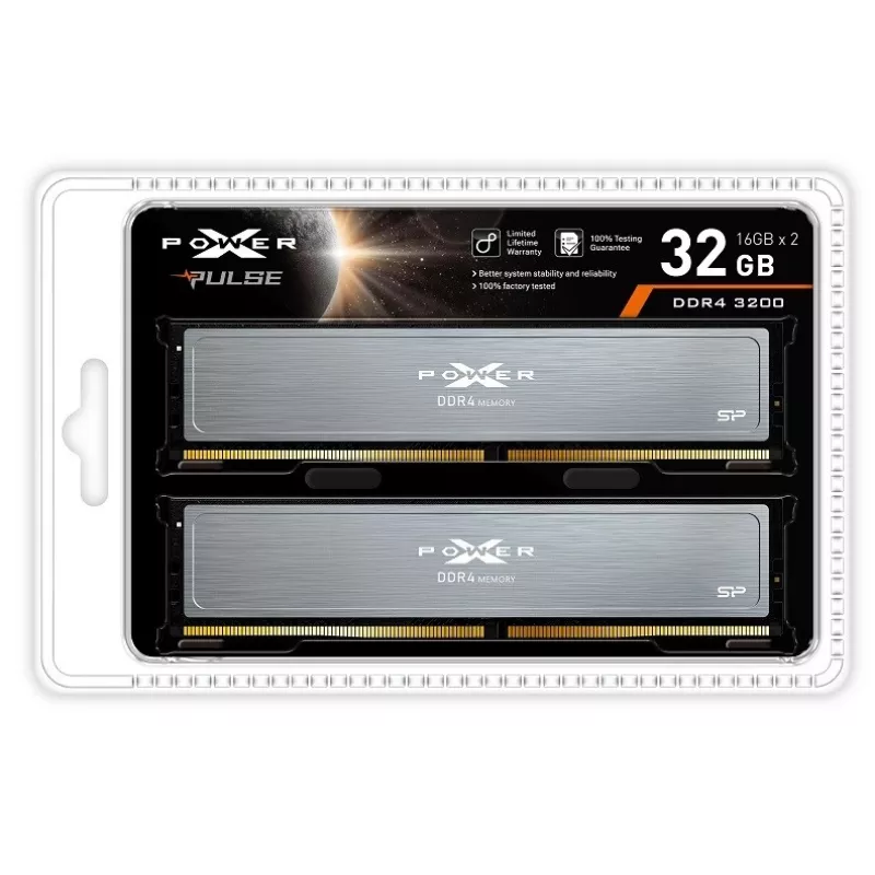 DDR4 atmintis Silicon Power XPOWER Pulse 32 GB (2x16 GB) 3200 MHz CL16 288-pin DIMM 1.35 V